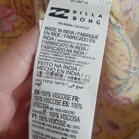 Billabong Floral Paradise Days Mini Dress Size Large - Picture 7 of 11